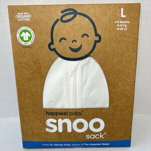 Happiest Baby Snoo Sack Size Large 4-6 Months Sleep Swaddle Ivory Never Used